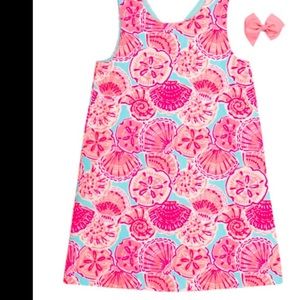 Tommy Bahama Girls 7 Pink Seashell Sleeveless Shift Dress